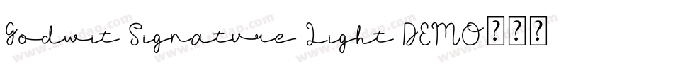Godwit Signature Light DEMO字体转换